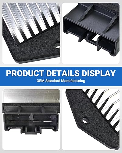 Miniatura 5 de Resistencia de motor de soplador HVAC compatible con Ram 1500 2500 3500, ProMaster 1500 y Jeep Wrangler Compass Patriot & Dodge Journey, Avenger,