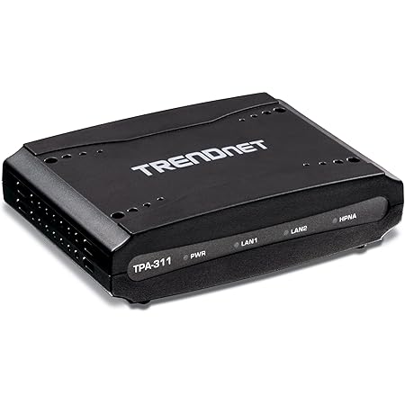 TRENDnet Mid-Band HPNA Coaxial Network Adapter, TPA-311, Data Transmission up to 256Mbps over up to 1600m (5,200 Ft.) Deployment for Digital TV, High Speed Internet & VoIP Single-Access Subscription
