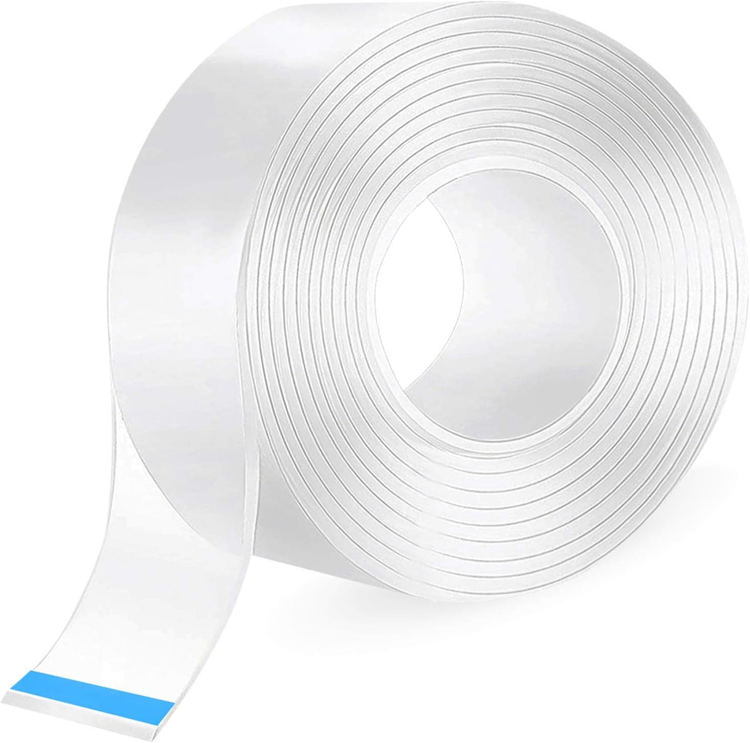 Double Sided Nano Tape, Transparent Gel Grip Tape Removable Sticky Tape, Clear Traceless Mounting Adhesive Tape Heavy Duty Carpet Tape for Photo Poster, Home Office Car Outdoor Decor - 4.92FT