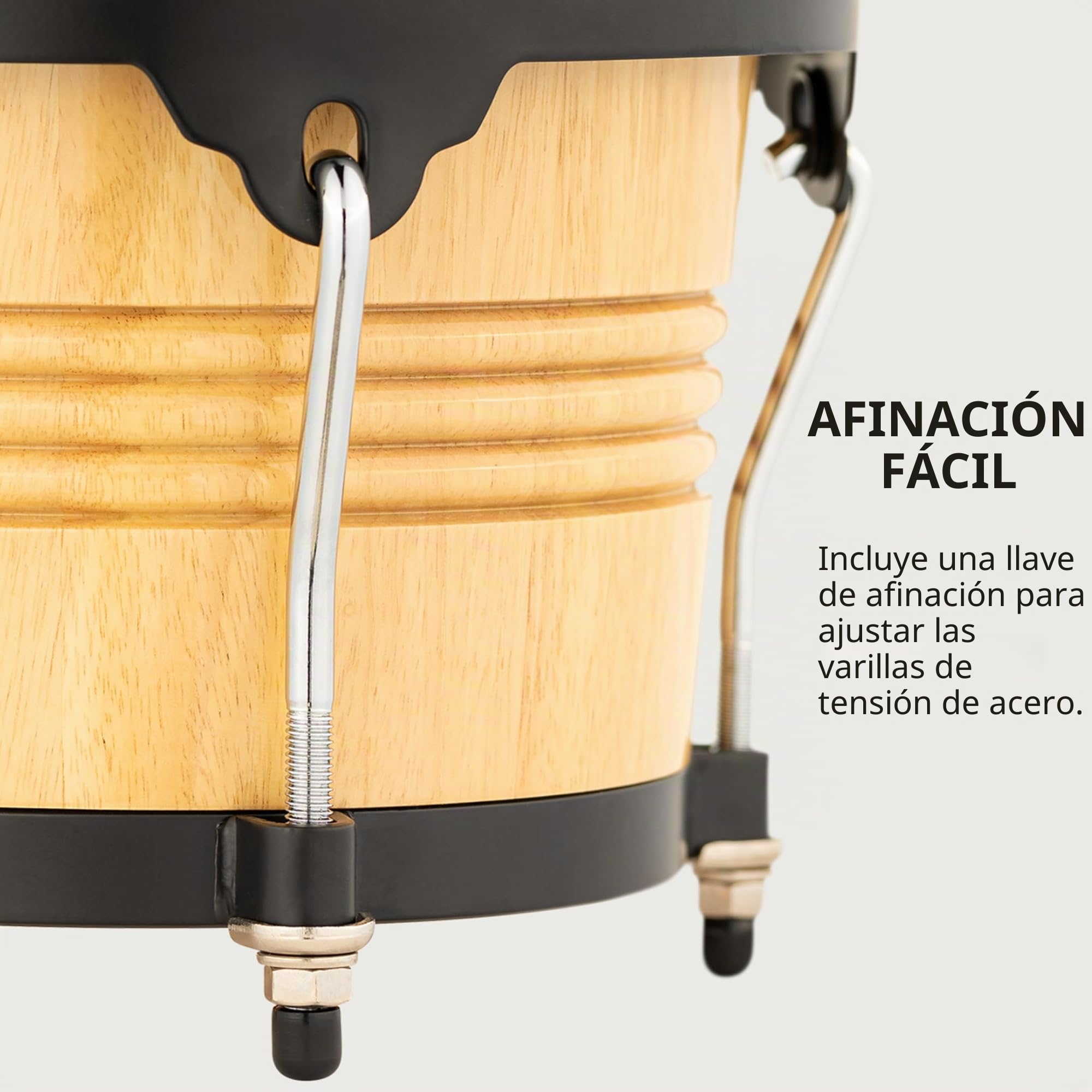 Meinl Percussion FWB190NT Series Free Ride Marathon juego de Bongo de madera