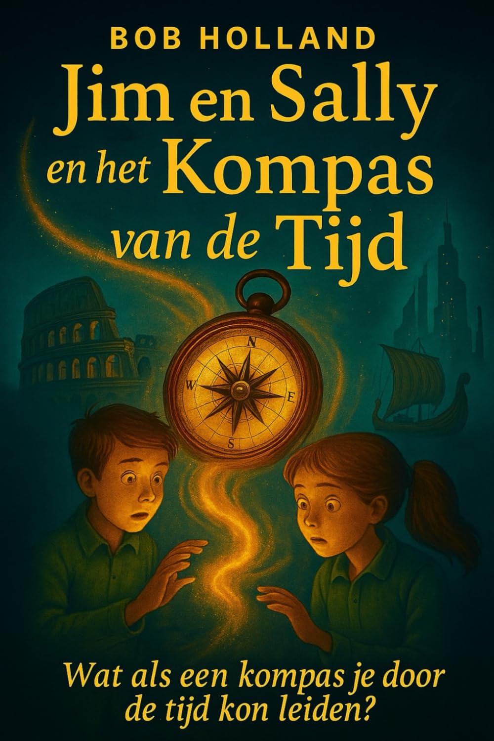 Jim en Sally en het Kompas van de Tijd: Wat als een kompas je door de tijd kon leiden? (Jim and Sally travel through time)