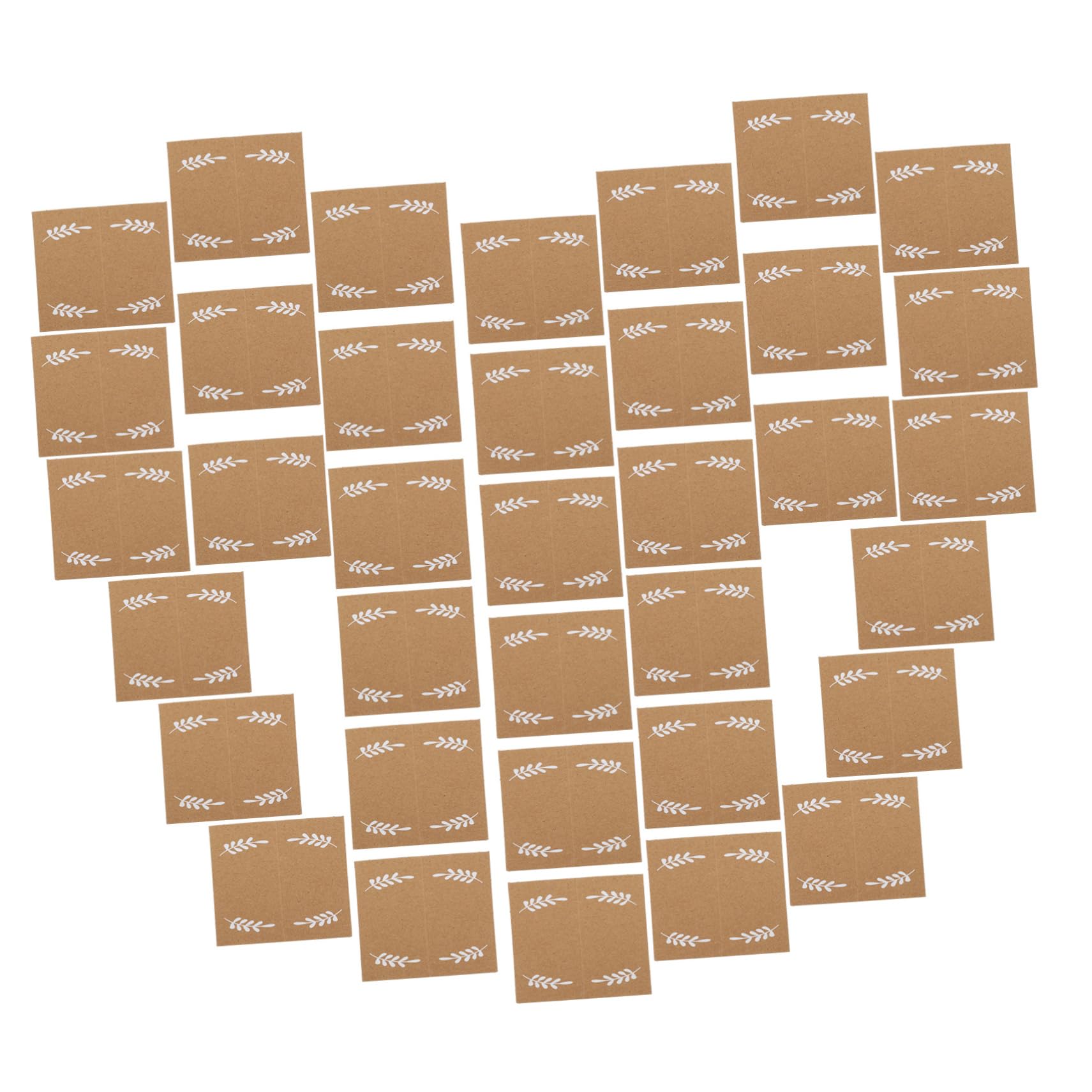 STOBOK 400stücke Tischplatzkarten Muster Beschreibbare Namenskarten Für Hochzeiten Und Aufgeklappt Gefaltet Kraftpapier