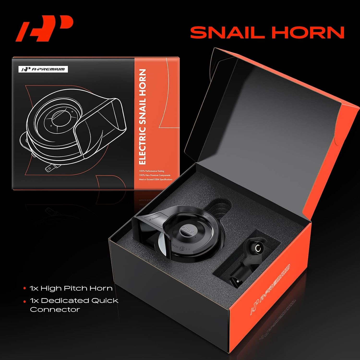 A-Premium Electric Snail Horn Compatible with Hyundai Accent Sonata & Kia Rio