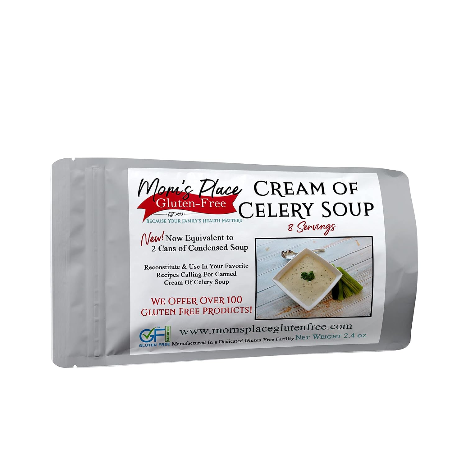 Mom’s Place Gluten Free & Dairy Free Cream of Celery Soup Mix, Equal to 2 Cans of Condensed Soup 2.4 oz