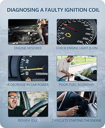 Vista 101 de Marsram Paquete de bobinas de encendido UF487 y doble bujía de iridio para Toyota Lexus 2005-2018 Camry Highlander Avalon Rav4 Sienna Venza RX350