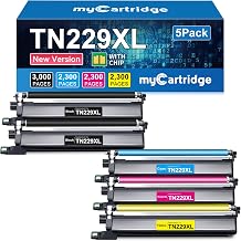 TN229XL Toner Cartridges 5 Pack Replacement for Brother TN229 TN-229XL