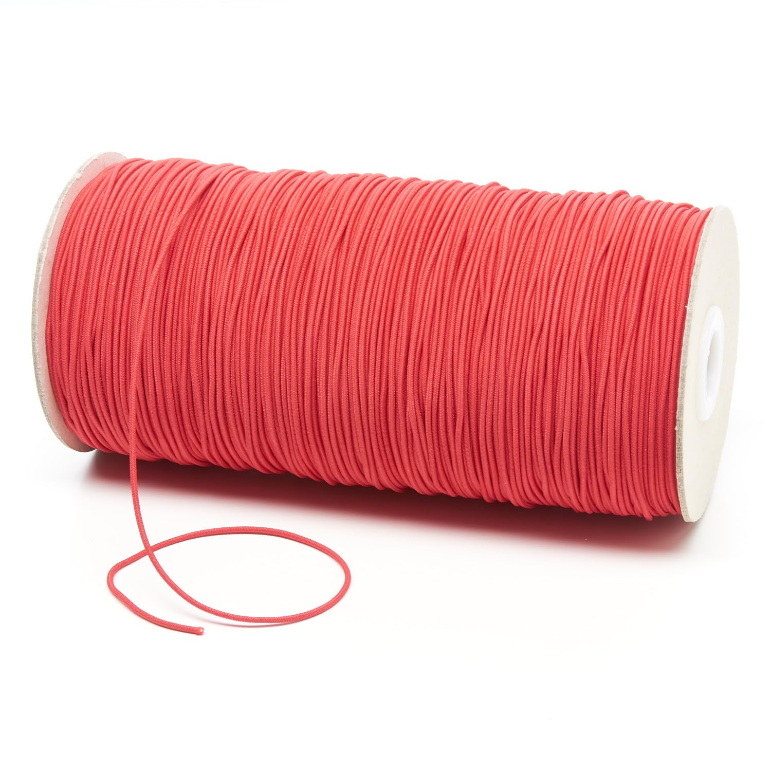 1.5mm Thin Fine Round Elastic Cord for Sewing DIY, Arts & Crafts, Beading, Haberdashery & Clothing Accessory Premium Quality Made in UK (Red, 10 Metre Cut Length)