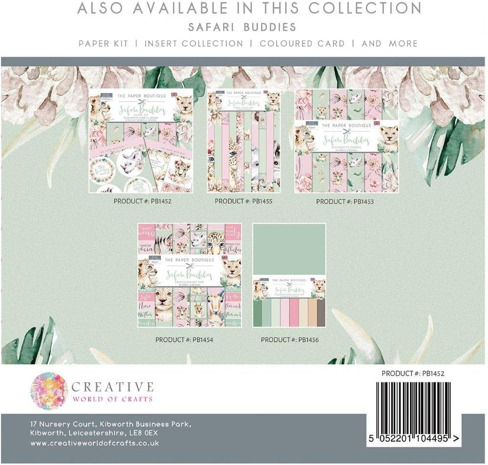 The Paper Boutique - Safari Buddies - Paper Kit,Mixed Colours,8 x 8 inches - Image 3