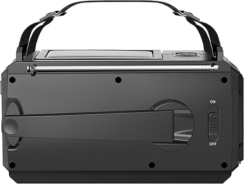 Miniatura 5 de Kaito Voyager V3 Radio de emergencia AMFM NOAA Alerta meteorológica de 4 vías con manivela solar receptor de radio con linterna LED y cargador de