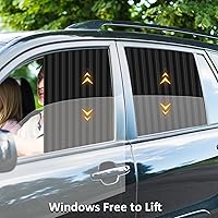 Vista 5 de ZATOOTO Cortinas magnéticas para ventana lateral de automóvil, paquete de 4 cortinas magnéticas para privacidad para ventanas de automóvil