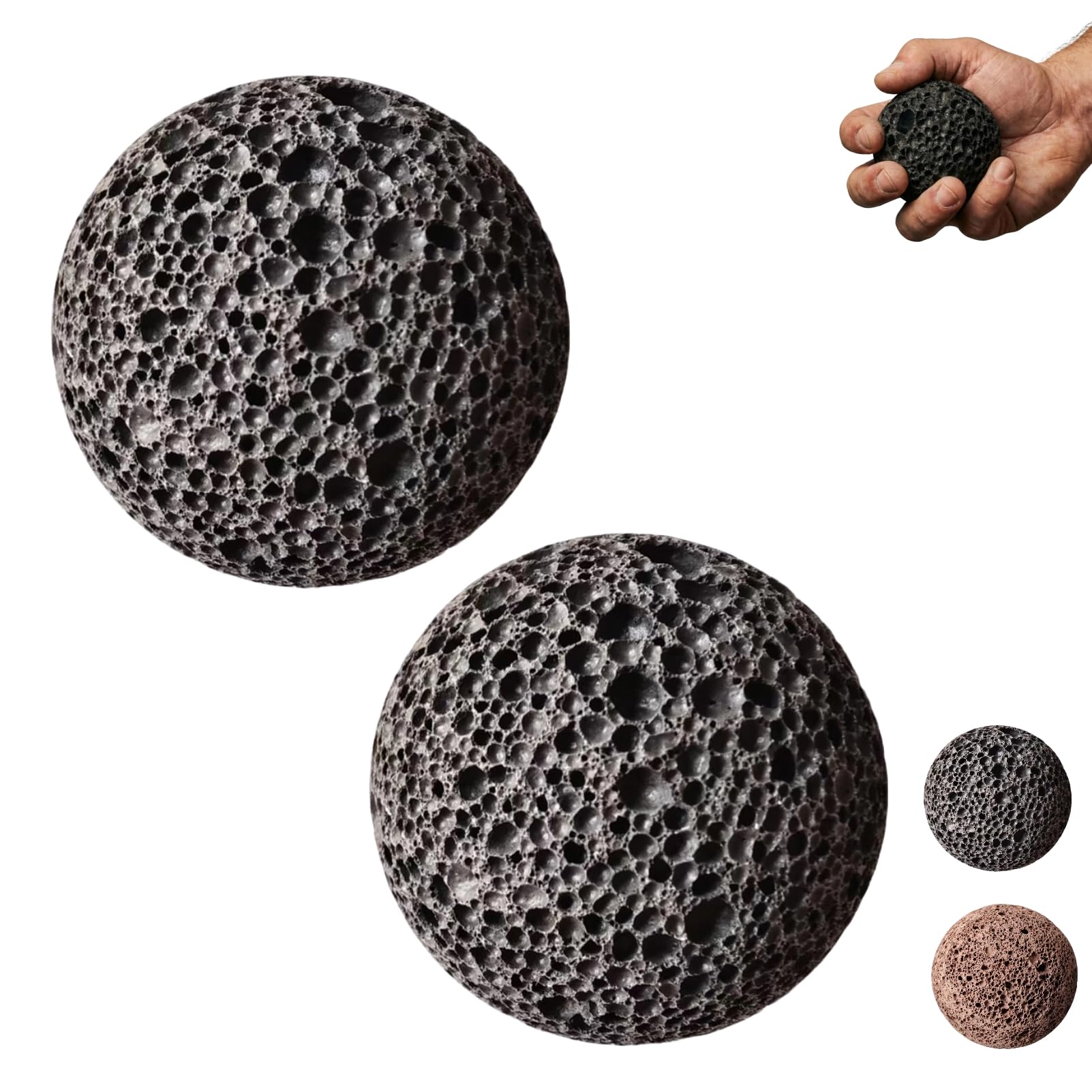 Callus Ball for Hand – Hand Grip Strengthener, Moon Grip Ball, Callus Training Ball, Skin Conditioning Callus Building Grip Training Fidget, Rock Climbing Grip Trainer (Black-4cm-2pcs)