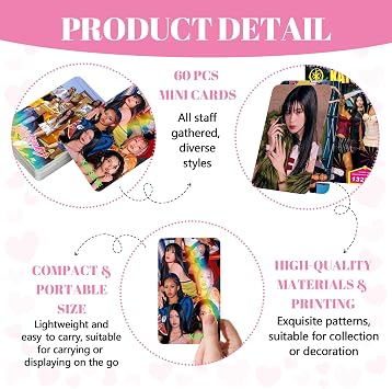 MXP 132pcs Cards Set for KATSEYE, Photocards Set for Fans(Pink box)