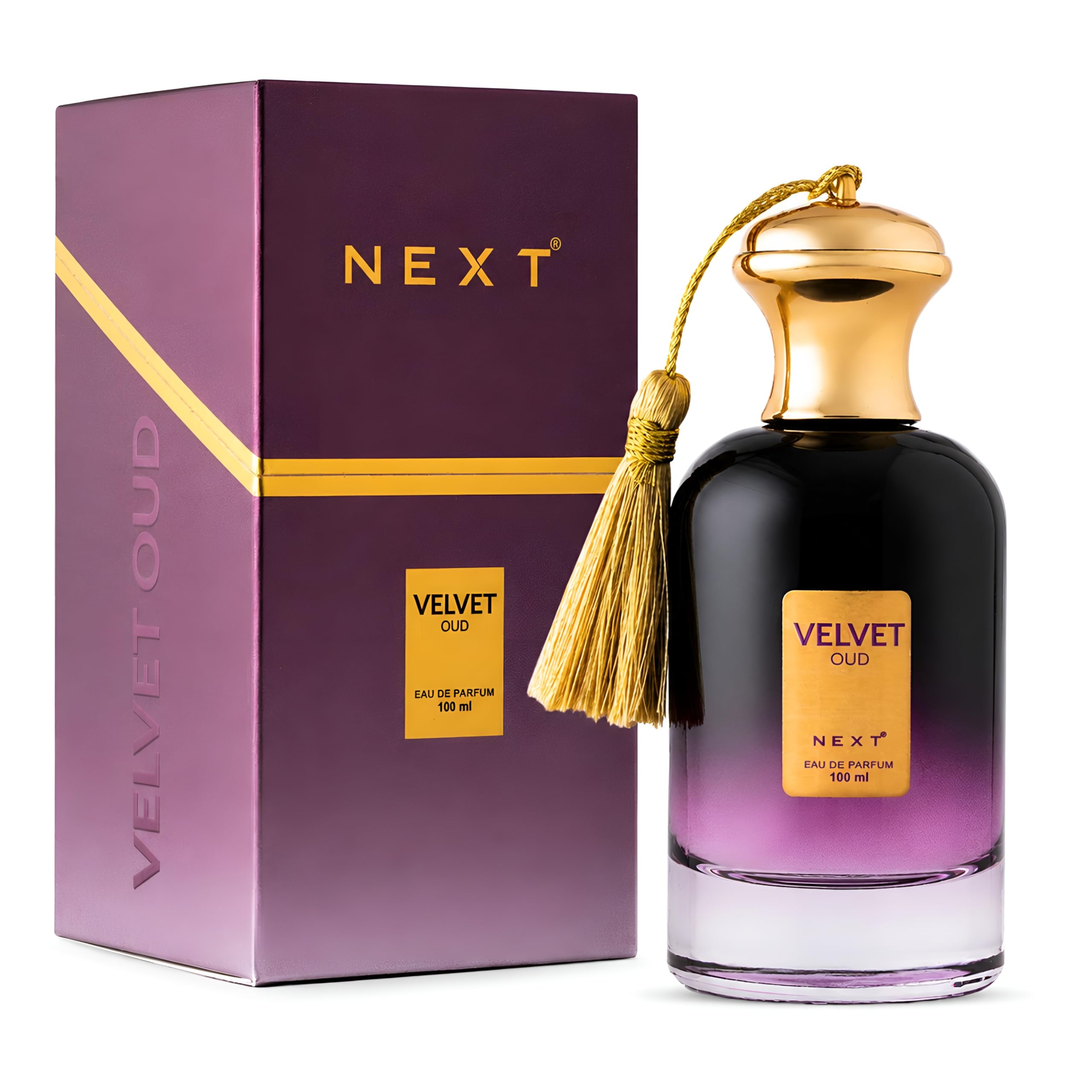 Next Care Velvet Oud Long Lasting Perfume for Man and Woman | EDP 100ml | Saffron, Ylang Ylang, Musk Fragrance Notes| Perfume for Men & Women | Great for Everyday Use