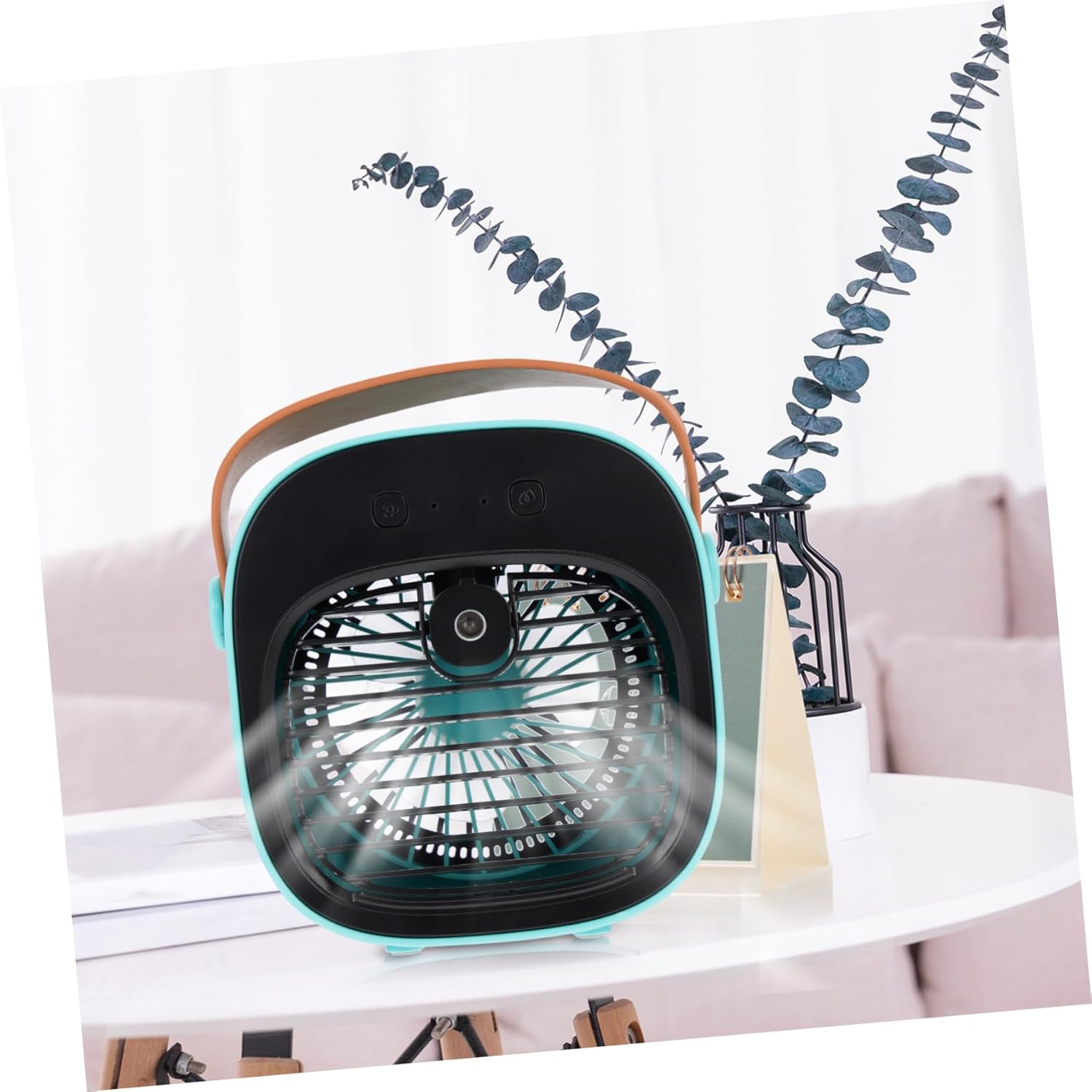 USB Desk Cooling Fan Portable Mini Desktop Air Cooler with Misting Function for Home Office Dormitory Usb-powered Compact Fan