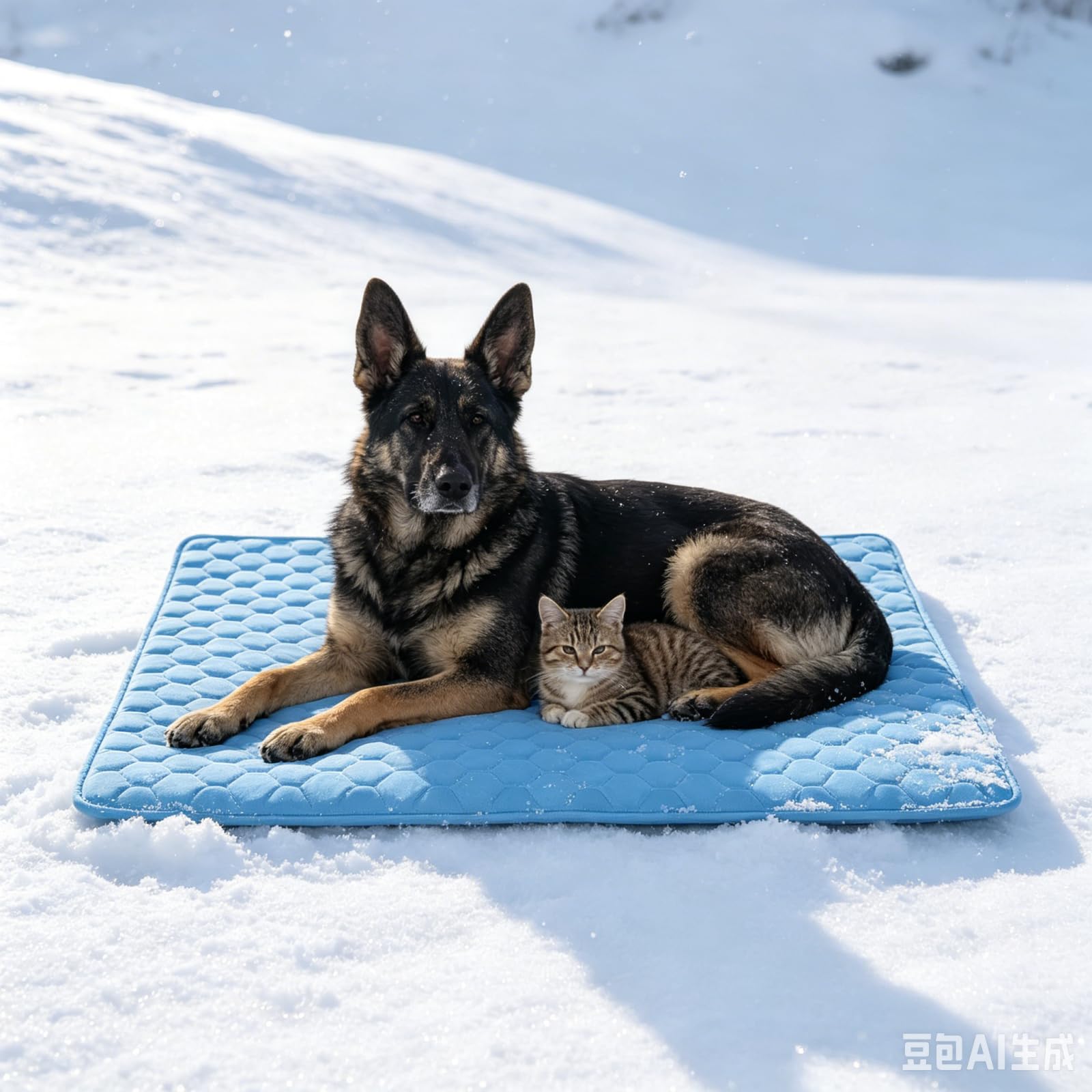 Kühlmatte Hund Katze Selbstkühlend, Kühldecke Hunde Katzen, Kühlendes Hundebett Katzenbett, Kühlmatte Ohne Gel Hund Katze Kühlbett, Dog Cat Cooling Mat Bed Kühlung Haustier Sommer (Blau,70x50cm)