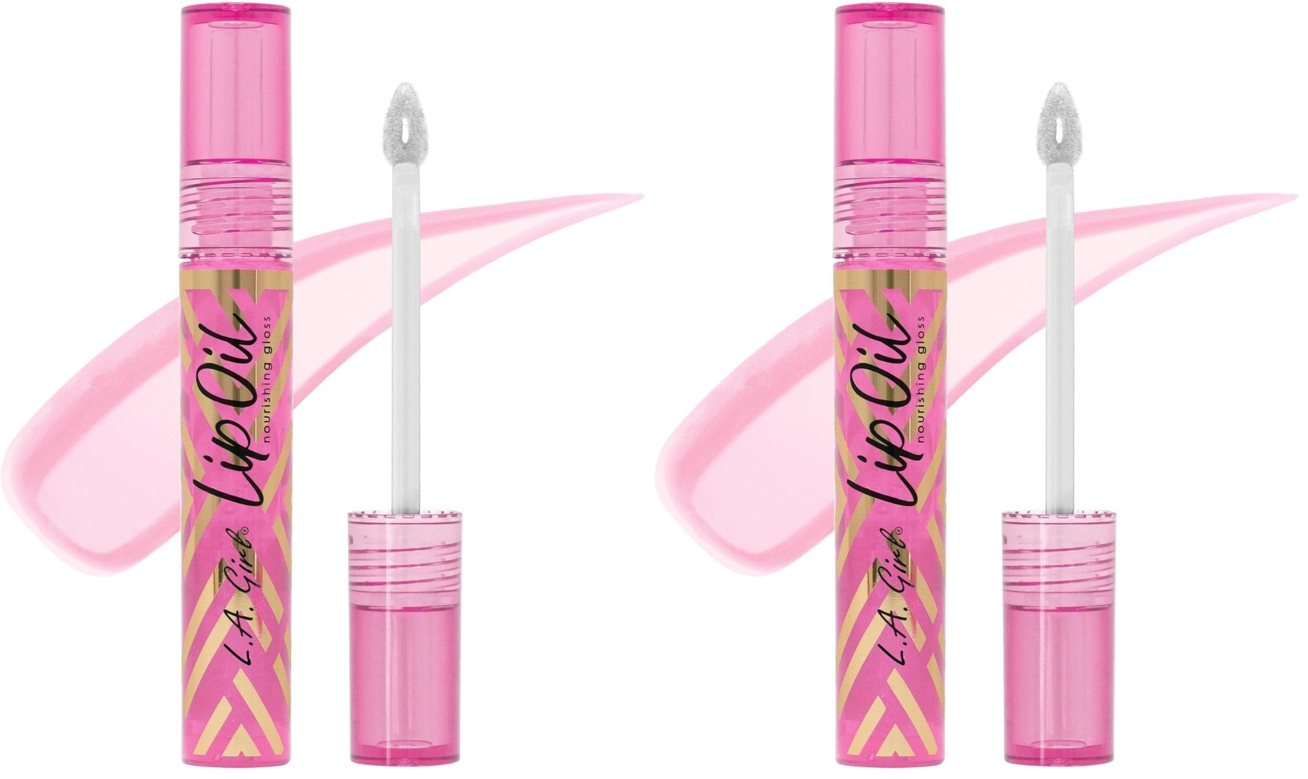 L.A. Girl Lip Oil Nourishing Gloss, Sheer Strawberry GLC722 (Pack of 2) 0.1 Fl Oz (Pack of 2)