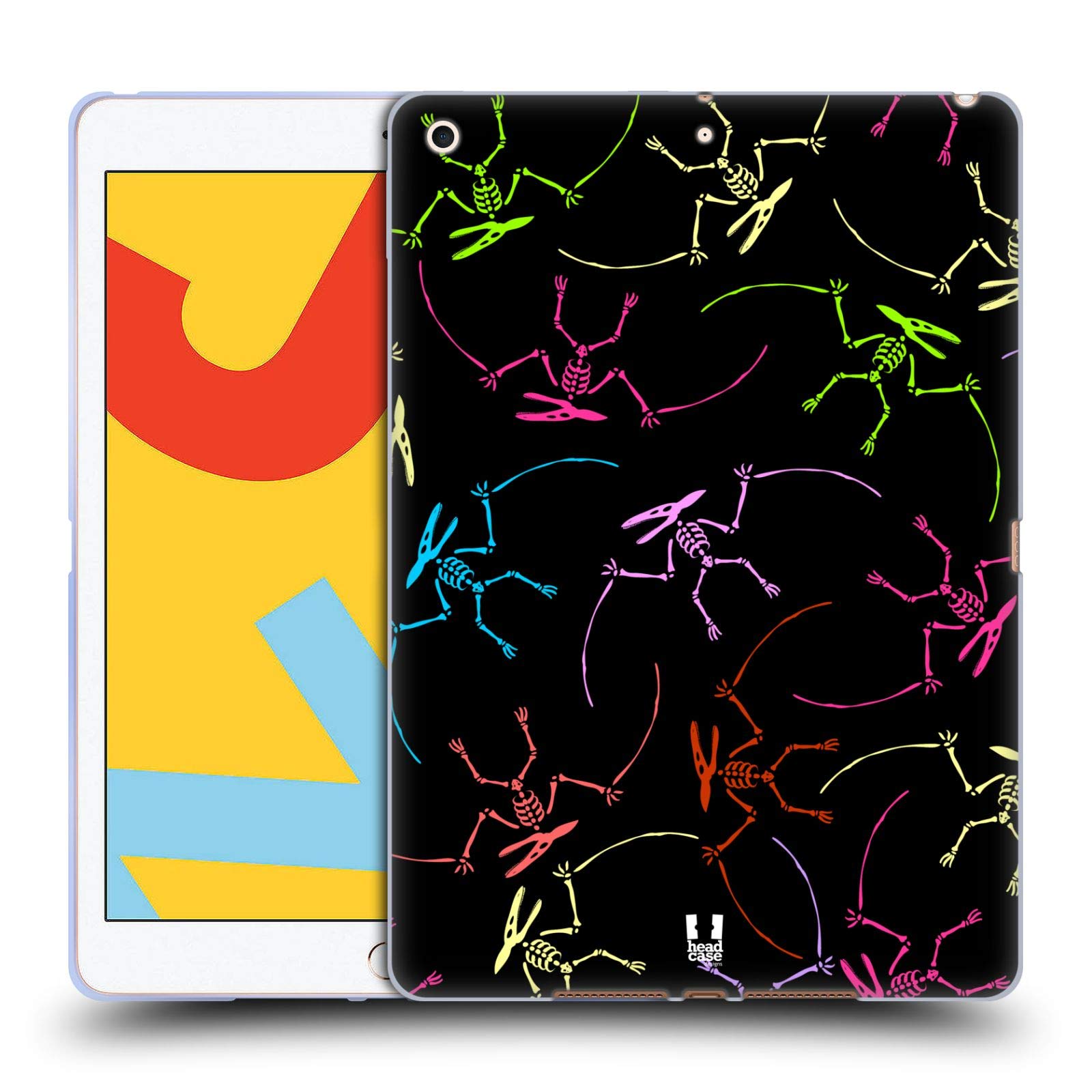 Head Case Designs Ptero Neon Dino Fossil Patterns Soft Gel Case Compatible with Apple iPad 10.2 2019/2020/2021