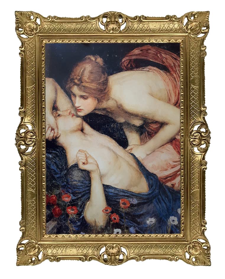 Tableau mural J.W. WATERHOUSE Le Réveil d'Adonis - Décoration vintage 90x70cm