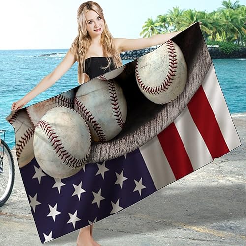 Miniatura 4 de Toallas de playa de gran tamaño toalla de playa de microfibra con bandera americana regalos del día de los veteranos toallas de playa grandes de