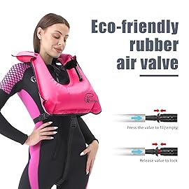 Rrtizan Snorkel Vest, Adults Portable Inflatable Swim Vest Swim Jackets for Men & Women