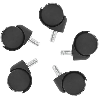 5 PCS Office Chair Caster Wheels,11mm Standard Size Chair Casters