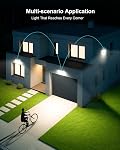 2 Pack Solar Lights Outdoor, 3500LM Motion Sensor Security Flood Lights | Upgraded Solar Panel with 3.3 ft Cable, 3-Mode Remote, 270° Wide Angle, 26 ft PIR Detection for Garage, Yard, Driveway, 6500K