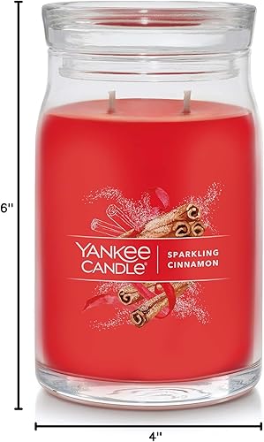 Miniatura 6 de Yankee Candle Sparkling Cinnamon Signature - Vela perfumada en tarro grande de 20 onzas, de dos mechas, más de 60 horas de combustión, aroma de