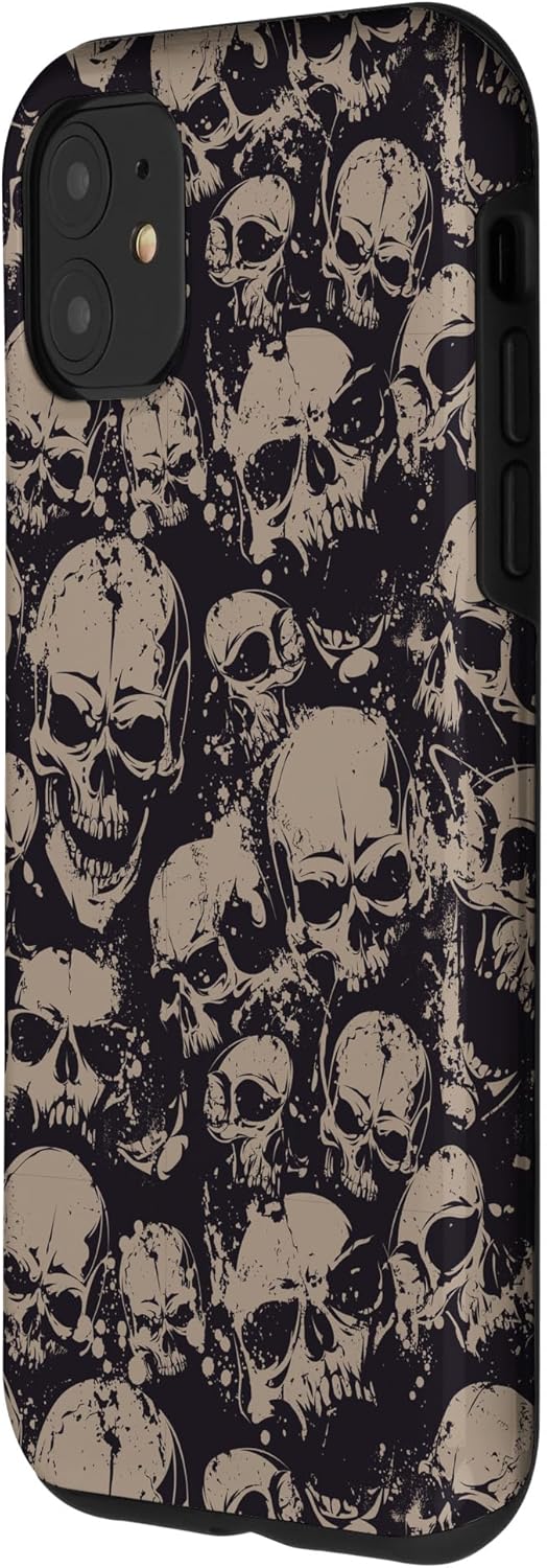 Emo Grunge Aesthetic Gothic Skull Goth Halloween Case for iPhone 11 - Image 2
