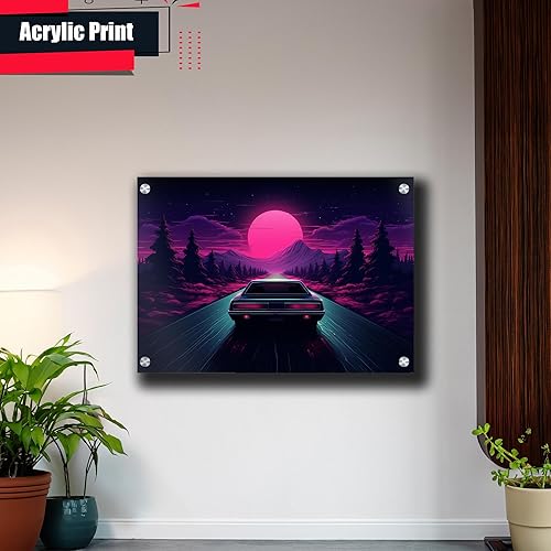 Miniatura 4 de Unique Synthwave Style Retro Art, 80s style art, framed poster print, guest room art, cool living room art, Art Decor, Wall Art
