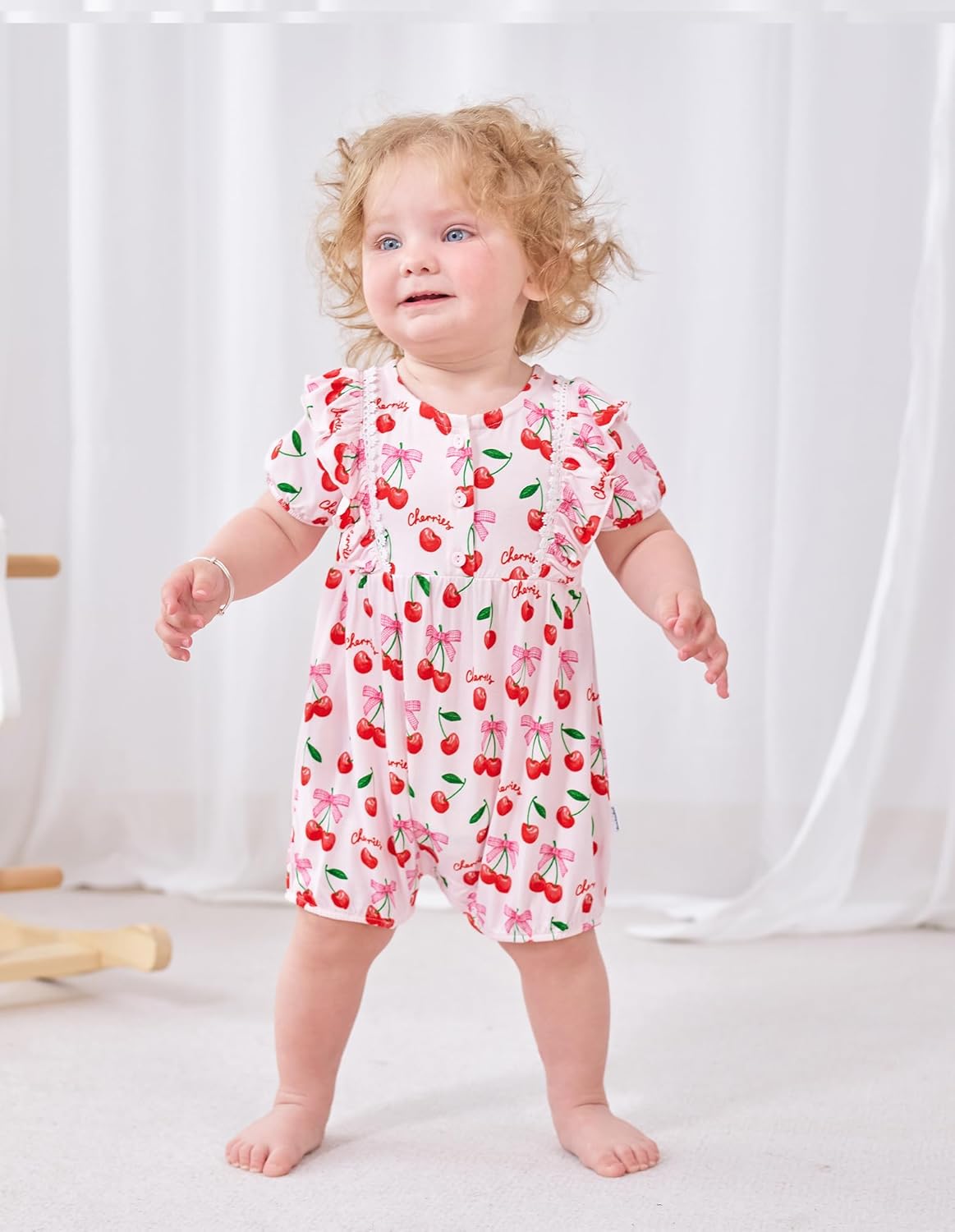 Baby Girls Rompers Jumpsuits Toddler Short Sleeve Infant Sleep and Play Romper Viscose from Bamboo Clothes - Image 4