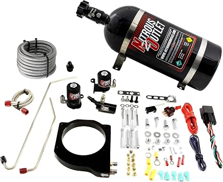 Nitrous Outlet GM MSD Atomic Airforce Intake 2016-2019 Camaro LT1 Hard-line Plate System - Gas/E85 5-55psi50-200HP10lb Bottle