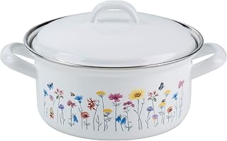 Riess 0128-070 braadpan met deksel, diameter 16 cm, inhoud 1,0 liter, Country, speciale editie Flora, inductie