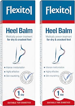 Pack of 2 Flexitol Heel Balm   Medically Proven Treatment for Dry & Cracked Feet, Intense Moisturisation, Highly Effective, Skin Nourishing, Visible Results in 1 Day