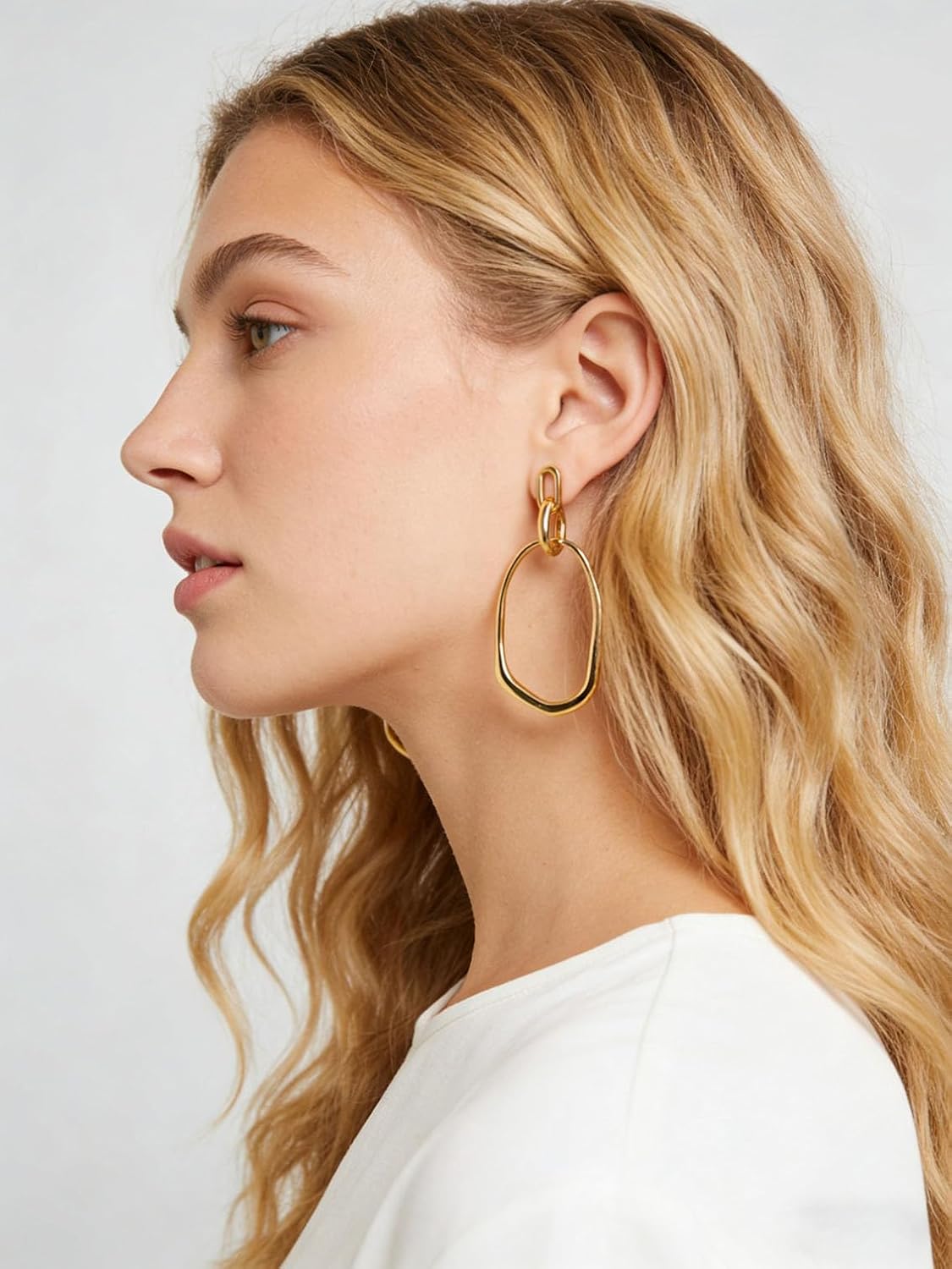 Gold Earrings For Women Lightweight Dangle Earrings Statement Drop Earrings For Daily Or Party