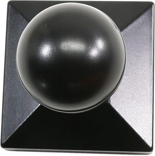 Miniatura 5 de Plum Fittings Tapa cuadrada de aluminio negro para postes de valla de aluminio, tapas negras para postes de valla de aluminio, tapas negras (paquete