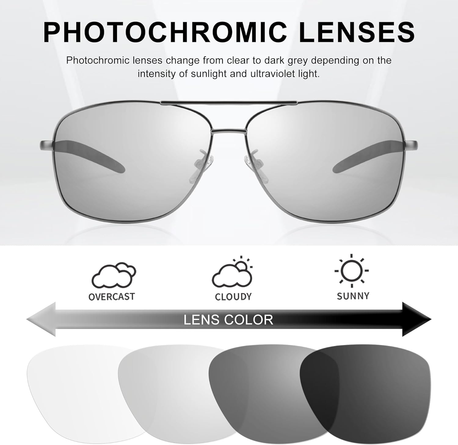 URUMQI Polarized Aviator Sunglasses for Men Women,UV400 Protection Lens, Ultra Lightweight Pilot Sun Glasses for Driving Golf - Image 9