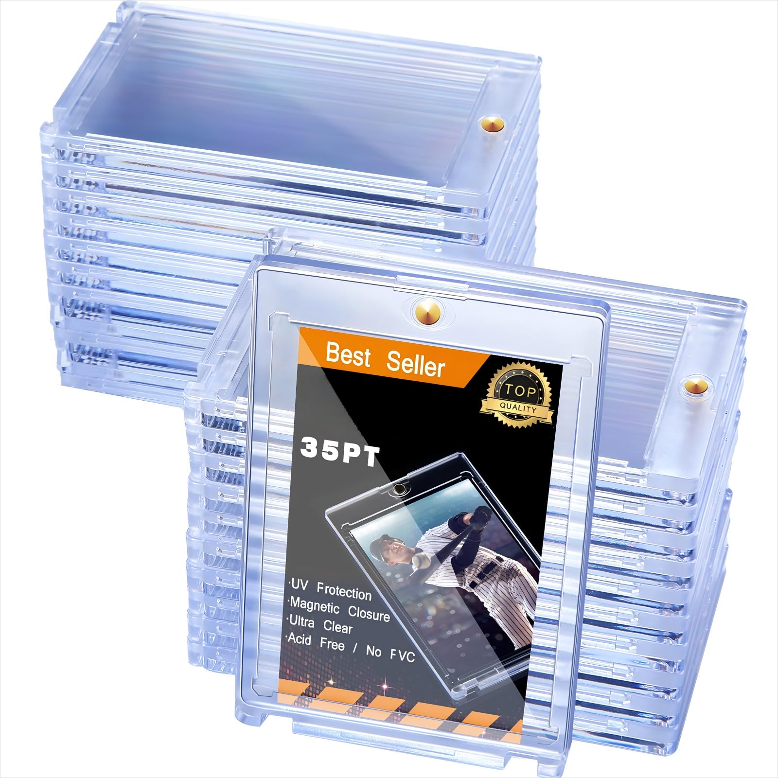 Porte-cartes magnétiques acrylique avec protection anti-UV pour vitrine de sport