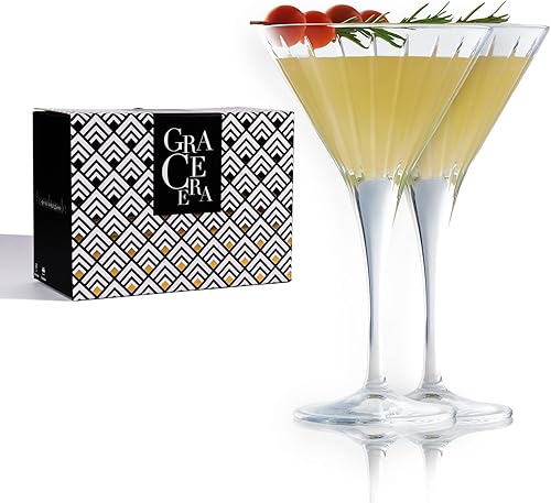 Juego de vasos de Martini para cóctel, juego de cristalería de alta calidad, para bar Martini, Cosmopolitan, Gimlet, vodka, ginebra y cócteles,