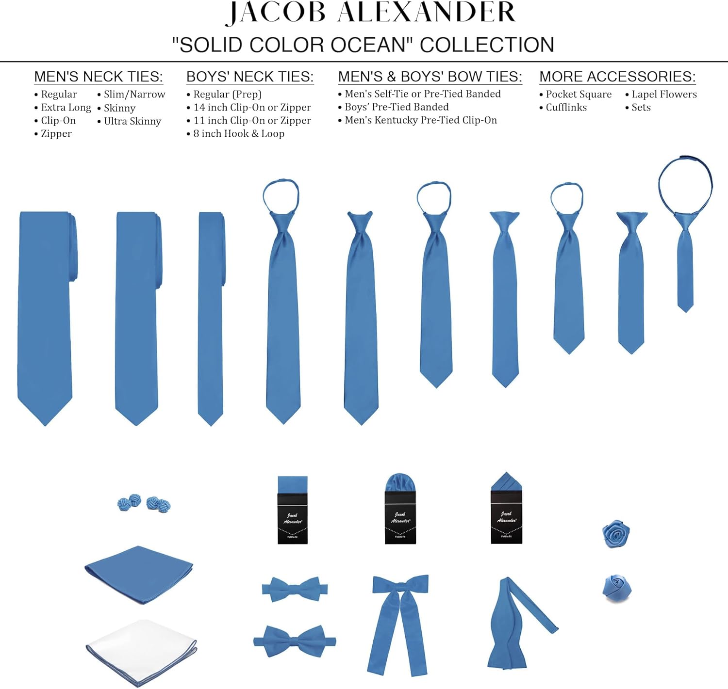 Jacob Alexander Men's Skinny Width 2" Solid Color Tie - Image 6