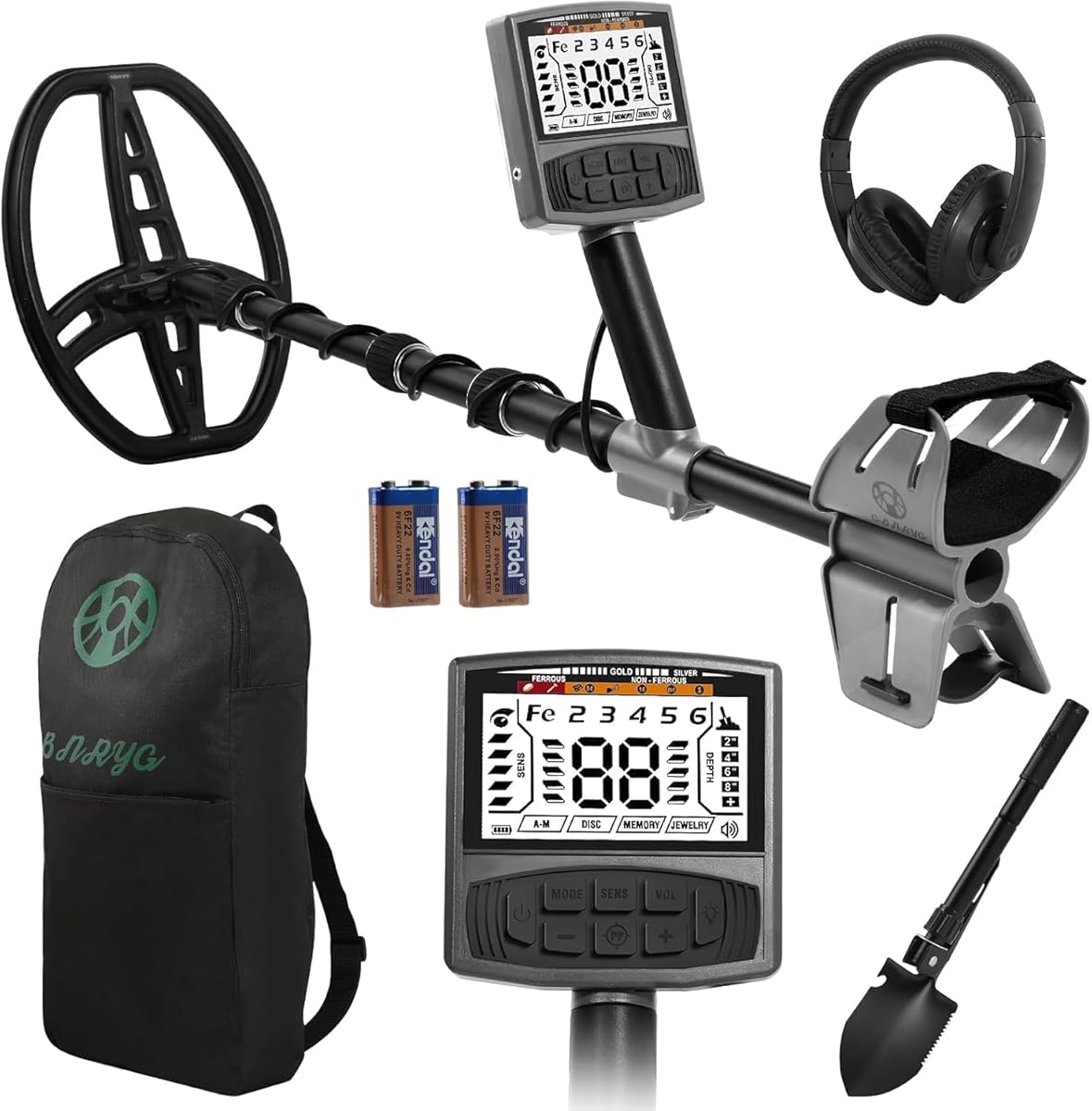 Metal Detector for Adults,Professional Higher Accuracy Metal Detector Kit with 12" IP68 Waterproof Search Coil with LCD Backlight,5 Modes,Gold Detector for Beach Hunting