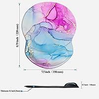 Vista 2 de Alfombrilla para mouse con soporte de muñeca, almohadilla antideslizante para mouse para oficina, computadora, laptop y Mac, cómoda y ligera