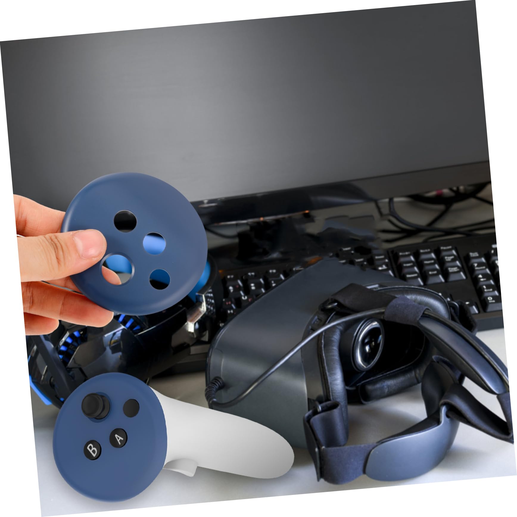 Uonlytech 5juegos Cubierta De Reemplazo para Controlador VR Compatible con Protector De Controlador Funda Superior De Fácil Instalación y Durabilidad