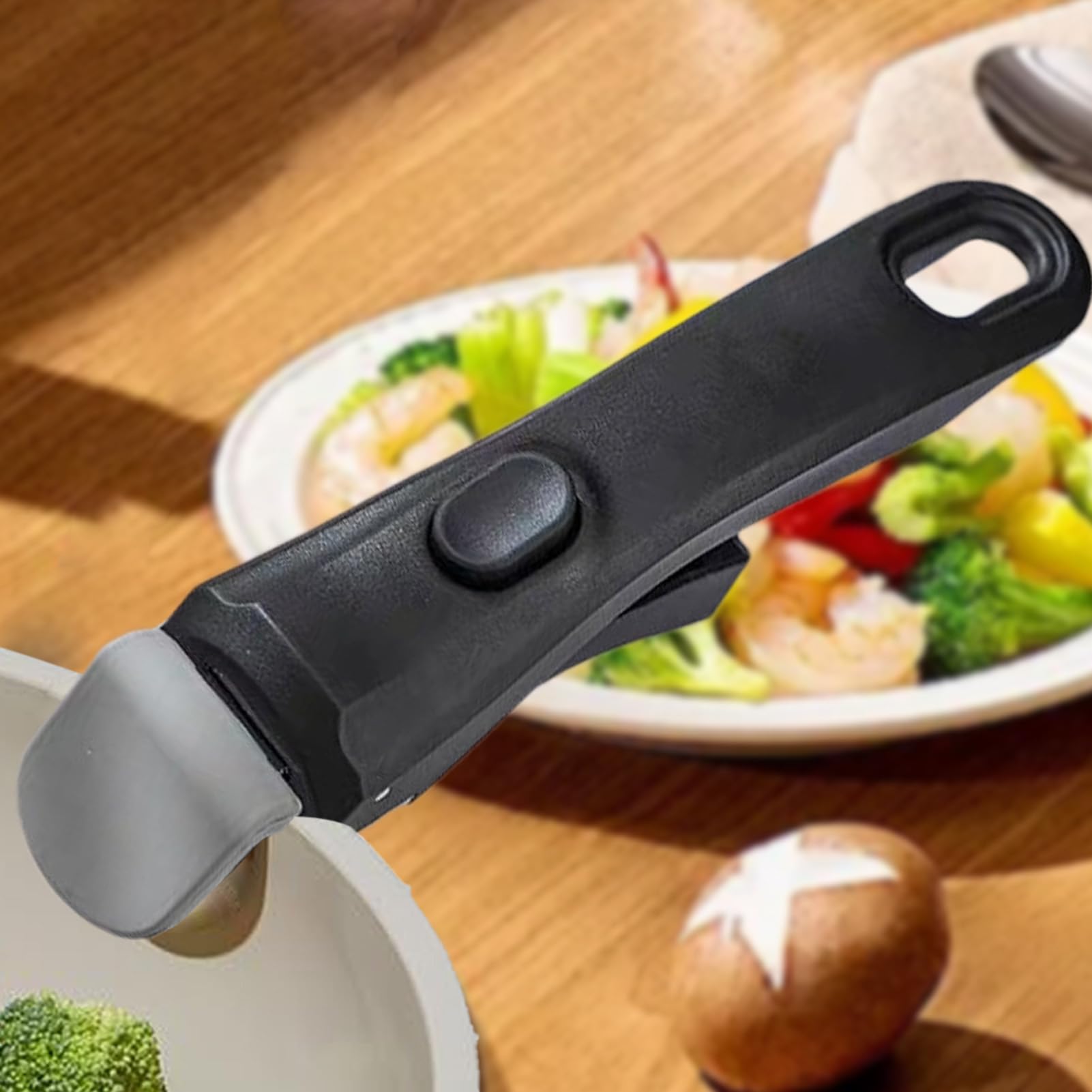 Universal Mango Reemplazo Extraíble Resistente Al Calor | Asa Desmontable Ergónomico Anti Escaldante | Agarre De Repuesto Antideslizante para Ollas Sartenes Woks Platos Cuencos Cocina Hogar Camping — view 4