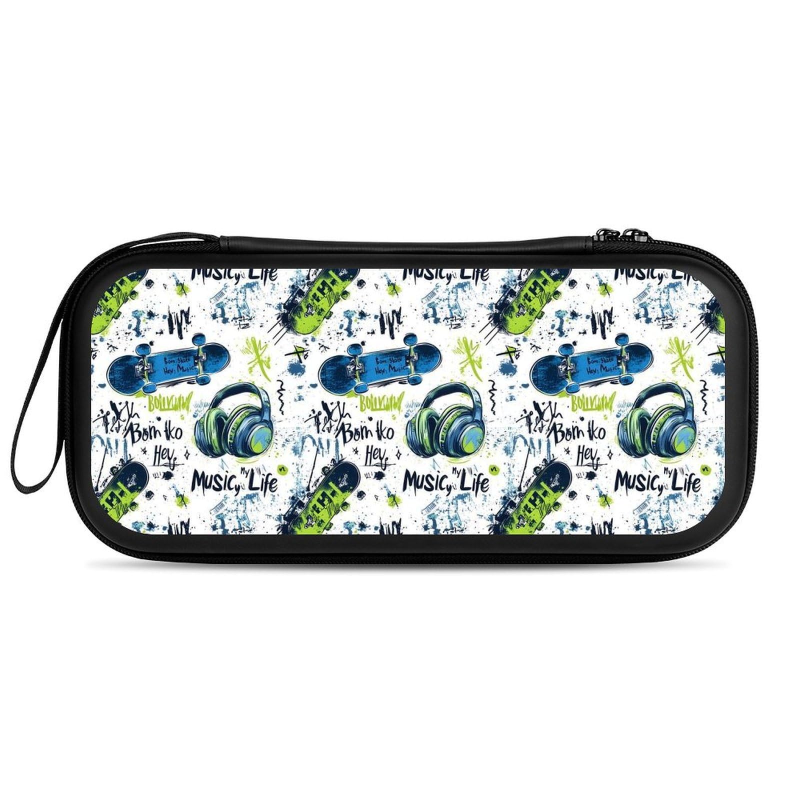 Compatible with Nintendo Switch 2 Case 2025 - Music Skateboard Graffiti Print Travel Portable Hard Shell Shockproof Compatible