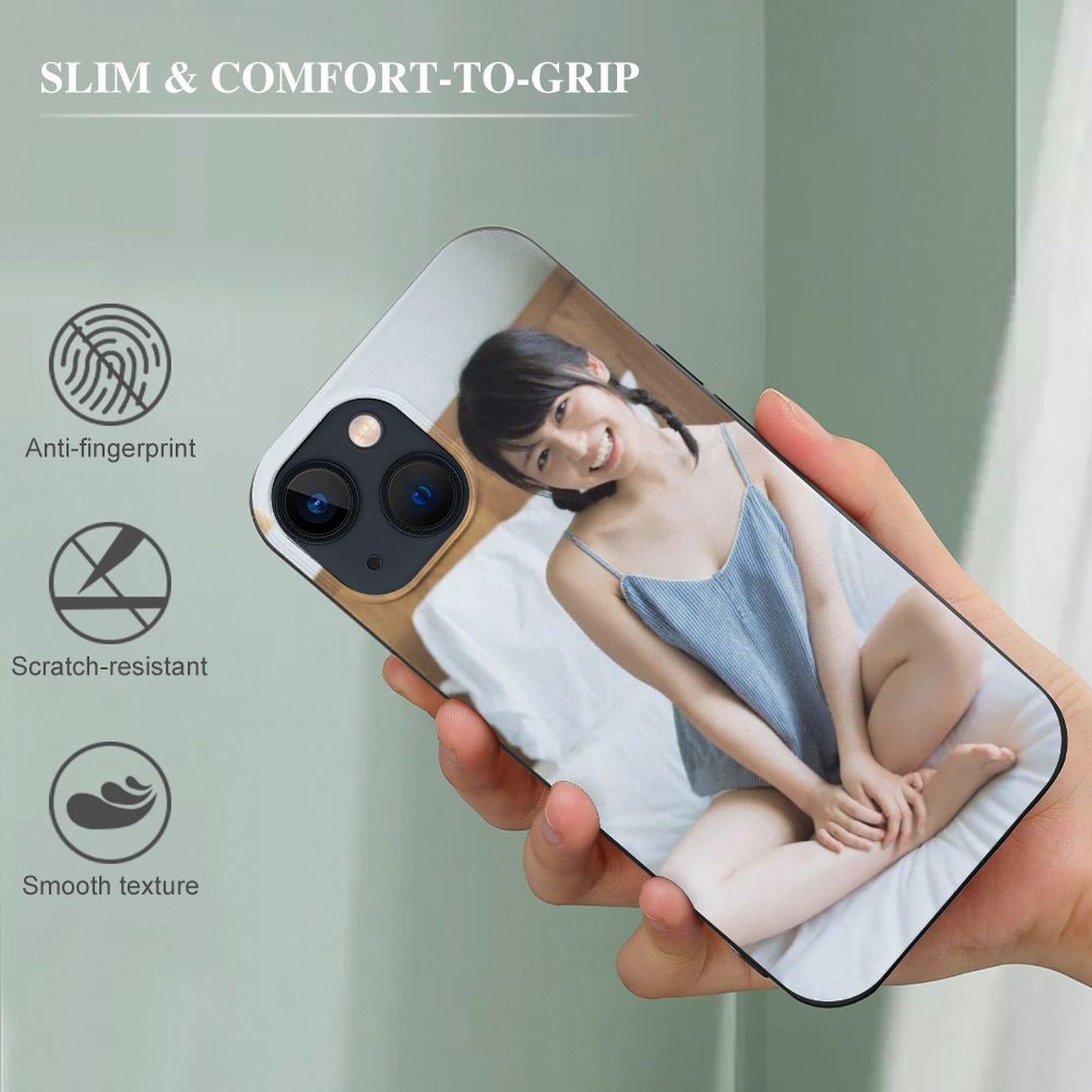 Amazon.co.jp: iPhone 13用 ケース 長濱ねる スマホケース 耐衝撃 滑り