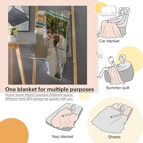 Vista 72 de Manta personalizada con texto fotográfico, manta de imagen personalizada para bebé, madre, padre, adultos, amigos, amantes, regalo personalizado