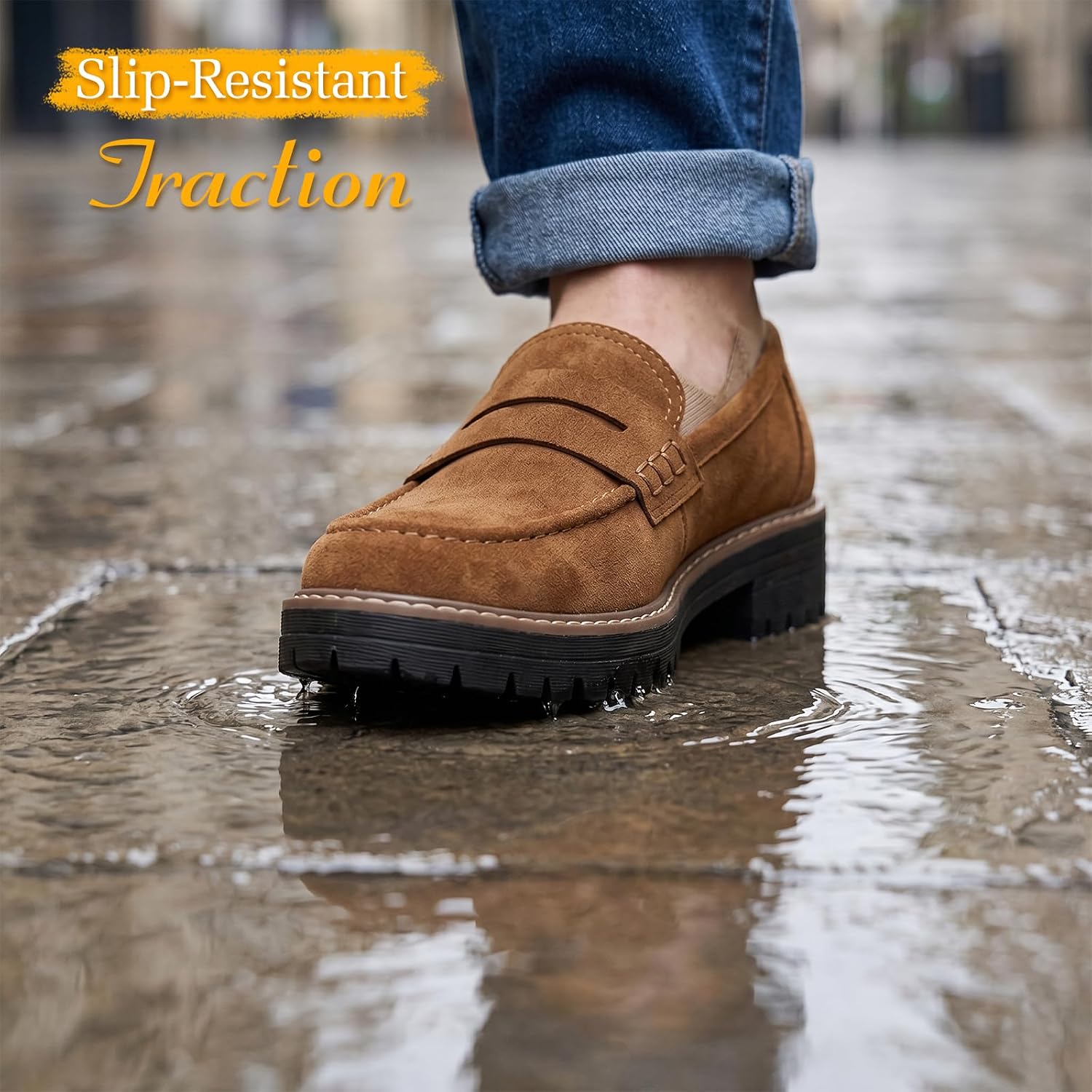 Loafers for Women Comfort Platform Chunky: Dressy Slip-Ons for Gatherings