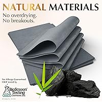 Vista 8 de Hojas de secado de aceite natural para cara con carbón de bambú, 25% más grandes, 1 unidad/100 hojas absorbentes de aceite aptas para maquillaje
