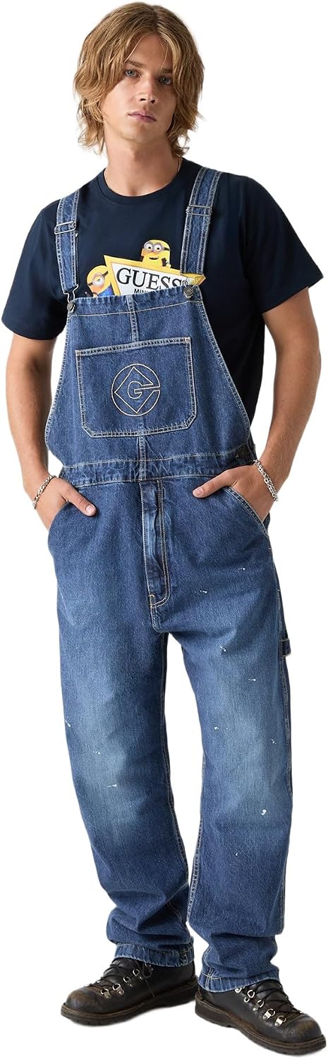 GUESS Men's Eco Gj X Minions Denim Overall