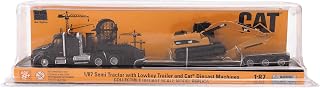Diecast Masters 1:87 Kenworth T880s SBFS 40in-Sleeper Tandem Tractor with Lowboy Trailer and Cat 320D L Hydraulic Excavator, 84420